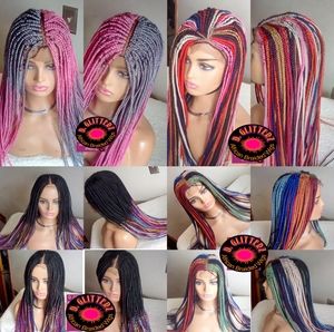 Handmade multicolor  Braided Wigs